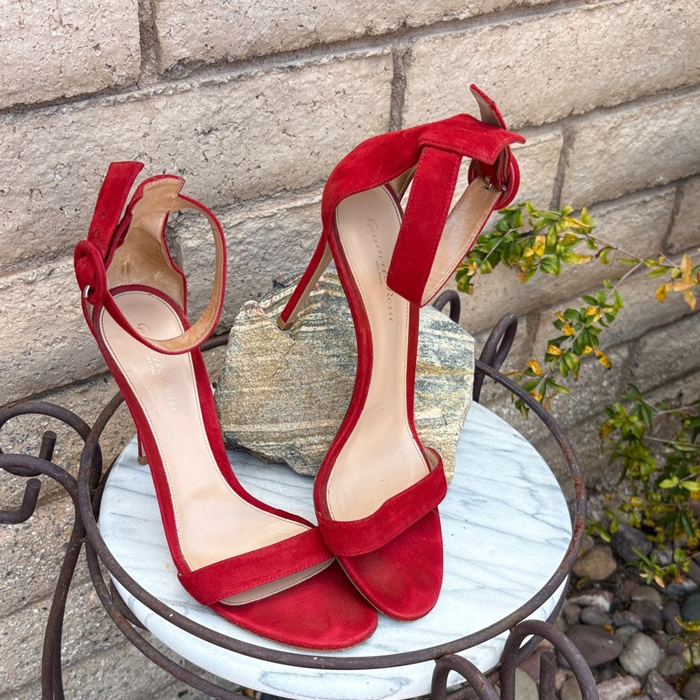 Milano Red Suede Heels